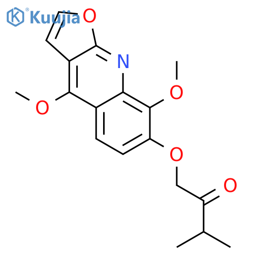 1-(4,8-Dimethoxy-furo[2,3-b]chinolin-7-yloxy)-3-methyl-butan-2-on structure