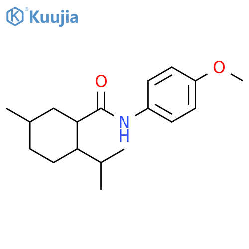 Cyclohexanecarboxamide,N-(4-methoxyphenyl)-5-methyl-2-(1-methylethyl)- structure