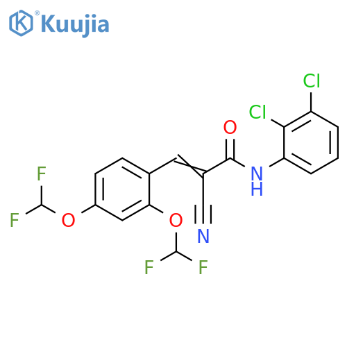 3-[2,4-bis(difluoromethoxy)phenyl]-2-cyano-N-(2,3 -dichlorophenyl)prop-2-enamide structure