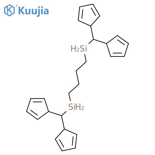 Silane, 1,4-butanediylbis[di-2,4-cyclopentadien-1-ylmethyl- structure