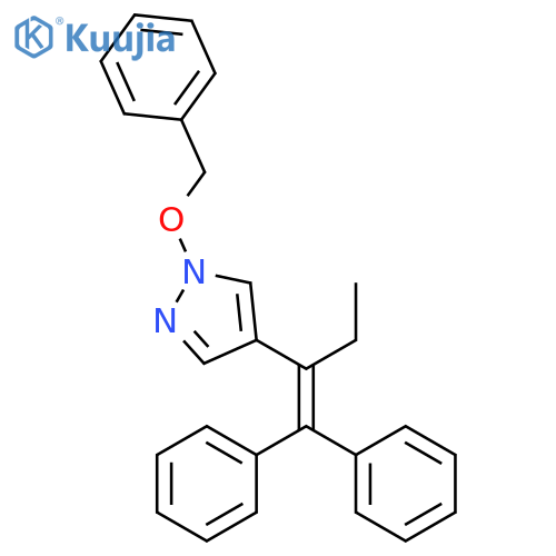 1H-PYRAZOLE, 4-[1-(DIPHENYLMETHYLENE)PROPYL]-1-(PHENYLMETHOXY)- structure