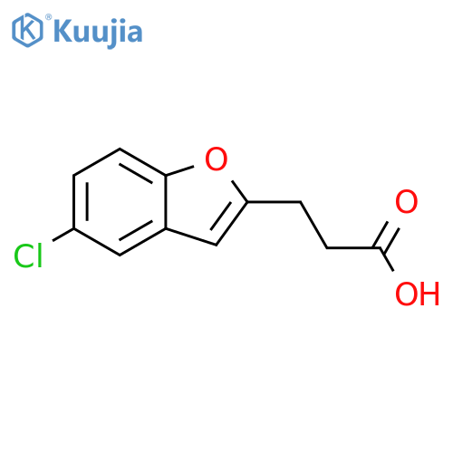 3-(5-chloro-1-benzofuran-2-yl)propanoic acid structure