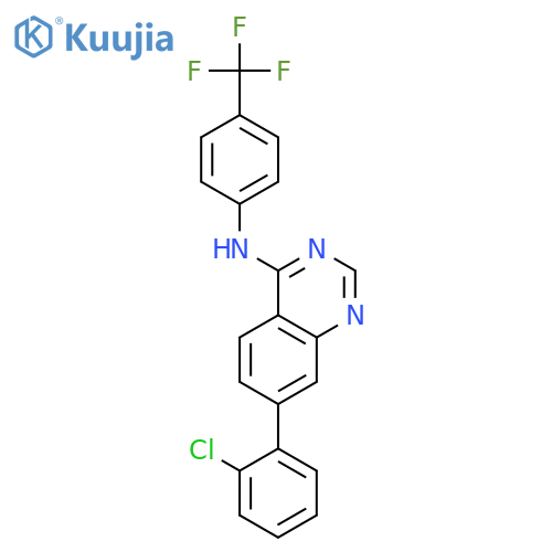 4-Quinazolinamine, 7-(2-chlorophenyl)-N-[4-(trifluoromethyl)phenyl]- structure
