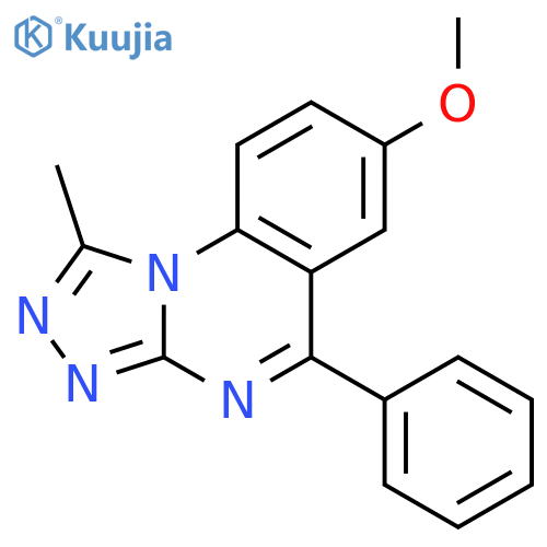 [1,2,4]Triazolo[4,3-a]quinazoline, 7-methoxy-1-methyl-5-phenyl- structure