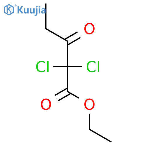 Pentanoic acid, 2,2-dichloro-3-oxo-, ethyl ester structure