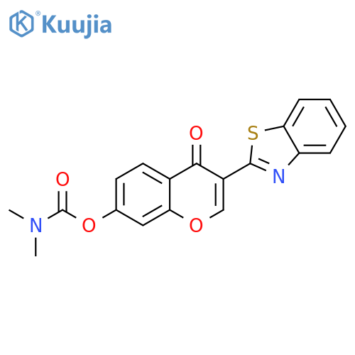 3-(1,3-benzothiazol-2-yl)-4-oxo-4H-chromen-7-yl N,N-dimethylcarbamate structure