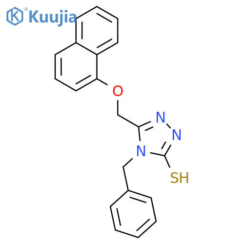 4-Benzyl-5-(naphthalen-1-yloxymethyl)-4H-[1,2,4]triazole-3-thiol structure