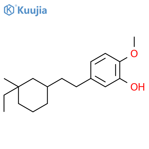 Phenol, 5-[2-(3-ethyl-3-methylcyclohexyl)ethyl]-2-methoxy- structure