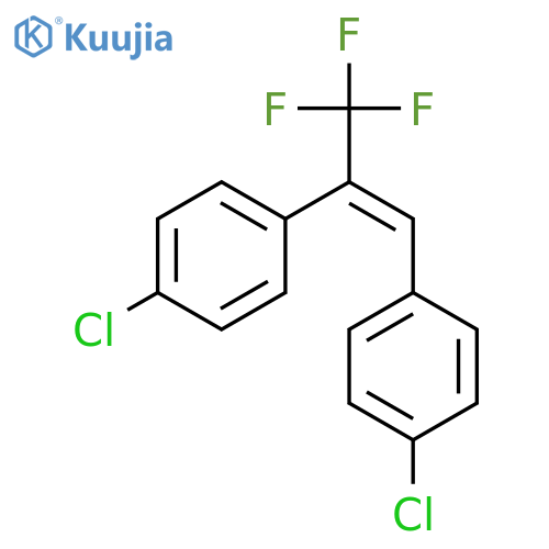 Benzene, 1,1'-[(1E)-1-(trifluoromethyl)-1,2-ethenediyl]bis[4-chloro- structure