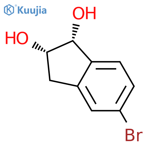 1H-Indene-1,2-diol, 5-bromo-2,3-dihydro-, (1R,2S)- structure