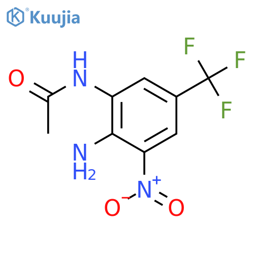 N-[2-amino-3-nitro-5-(trifluoromethyl)phenyl]acetamide structure