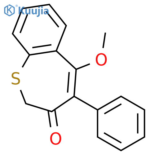 1-Benzothiepin-3(2H)-one, 5-methoxy-4-phenyl- structure