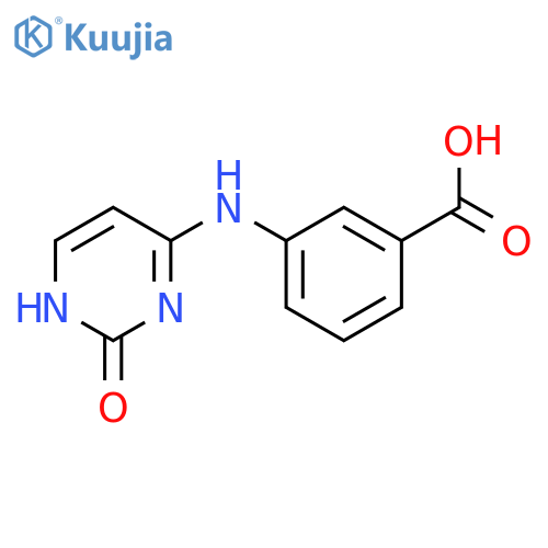 Benzoic acid, 3-[(1,2-dihydro-2-oxo-4-pyrimidinyl)amino]- structure