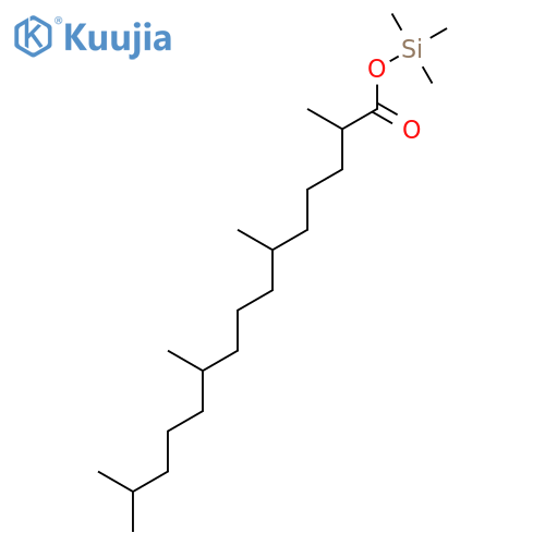 PENTADECANOIC ACID, 2,6,10,14-TETRAMETHYL-, TRIMETHYLSILYL ESTER structure