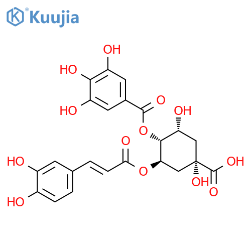 (1R,2R,4S,6R)-4-Carboxy-2-[[(2E)-3-(3,4-dihydroxyphenyl)-1-oxo-2-propen-1-yl]oxy]-4,6-dihydroxycyclohexyl 3,4,5-trihydroxybenzoate structure