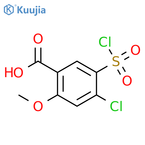4-Chloro-5-(chlorosulfonyl)-2-methoxybenzoic acid structure