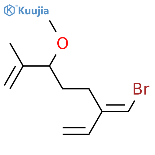 6-(Bromomethylene)-3-methoxy-2-methyl-1,7-octadiene; (+)-(E)-form structure
