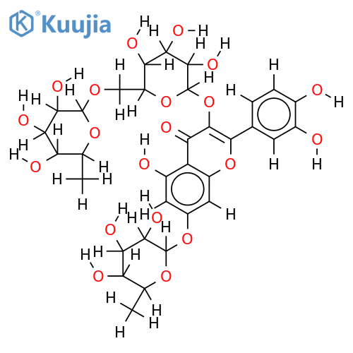 Quercetin-3-rutinosid-7-rhamnosid structure