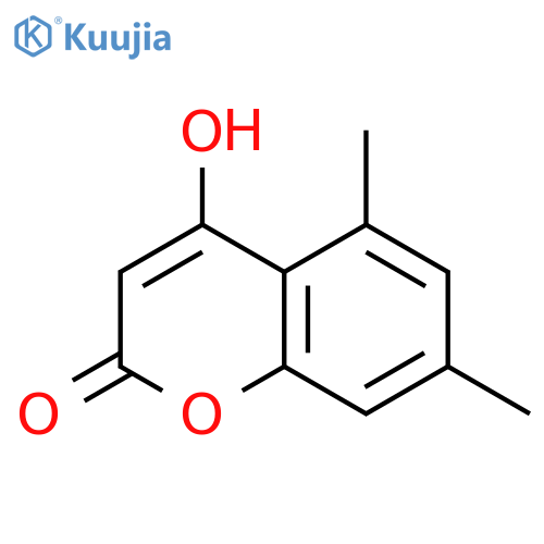 2H-1-Benzopyran-2-one, 4-hydroxy-5,7-dimethyl- structure