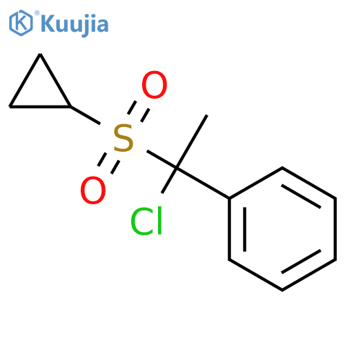 Benzene, [1-chloro-1-(cyclopropylsulfonyl)ethyl]- structure