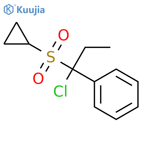 Benzene, [1-chloro-1-(cyclopropylsulfonyl)propyl]- structure
