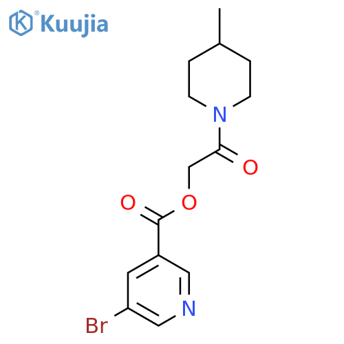2-(4-Methylpiperidin-1-yl)-2-oxoethyl 5-bromopyridine-3-carboxylate structure