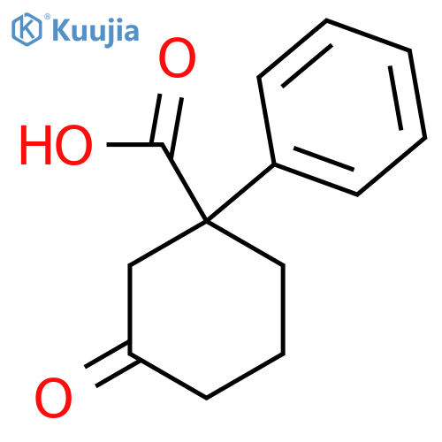 3-Oxo-1-phenylcyclohexanecarboxylic acid structure