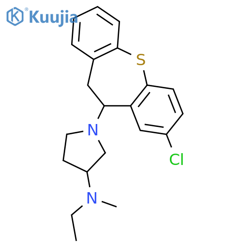 (3R)-1-[(10R)-8-chloro-10,11-dihydrodibenzo[b,f]thiepin-10-yl]-N-ethyl-N-methylpyrrolidin-3-amine structure