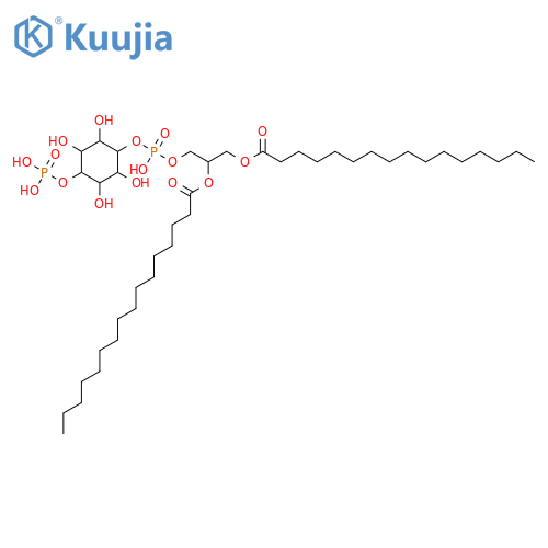 (2R)-3-[(hydroxy{[(2R,3R,5S,6R)-2,3,5,6-tetrahydroxy-4-(phosphonooxy)cyclohexyl]oxy}phosphoryl)oxy]propane-1,2-diyl dihexadecanoate structure