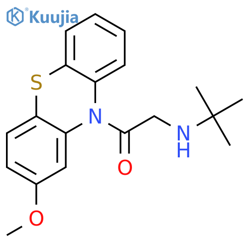 2-(tert-butylamino)-1-(2-methoxyphenothiazin-10-yl)ethanone;hydrochloride structure