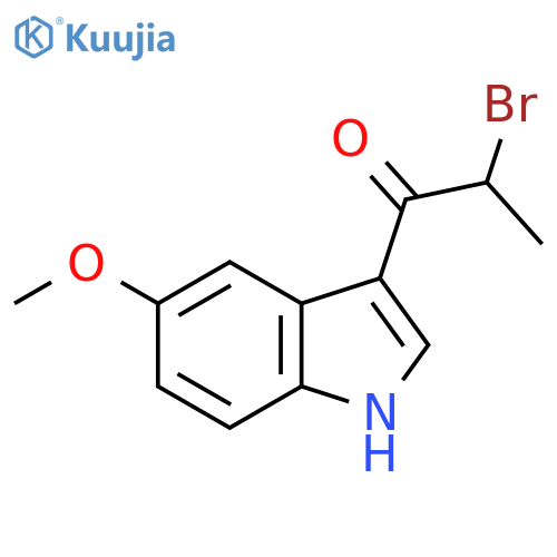 2-Bromo-1-(5-methoxy-1H-indol-3-yl)propan-1-one structure