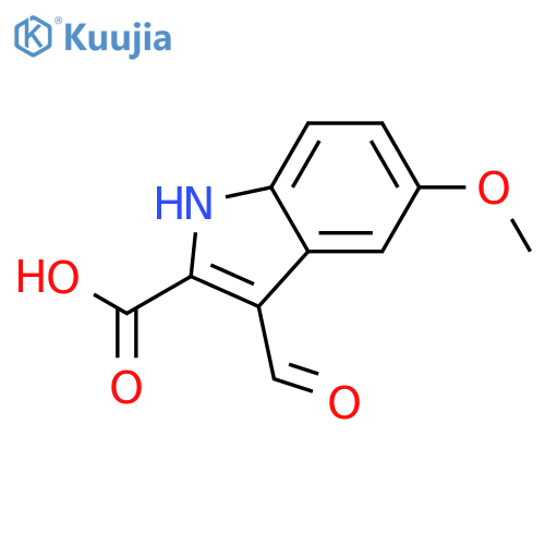 3-Formyl-5-methoxy-1H-indole-2-carboxylic acid structure