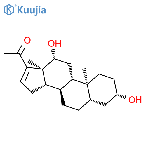 Pregn-16-en-20-one, 3,12-dihydroxy-, (3b,5a,12b)- structure