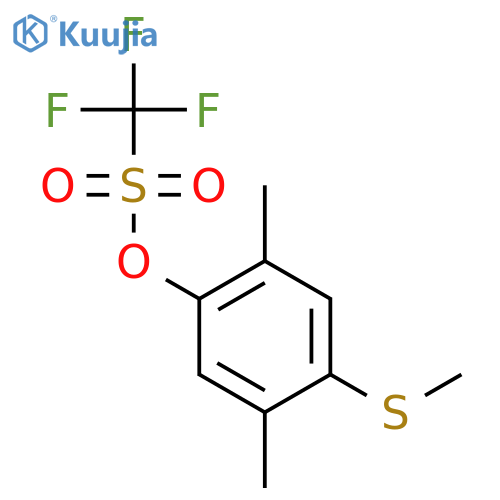 Methanesulfonic acid, trifluoro-, 2,5-dimethyl-4-(methylthio)phenyl ester structure