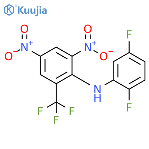 Benzenamine, N-(2,5-difluorophenyl)-2,4-dinitro-6-(trifluoromethyl)- structure