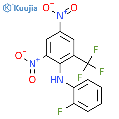 Benzenamine, N-(2-fluorophenyl)-2,4-dinitro-6-(trifluoromethyl)- structure