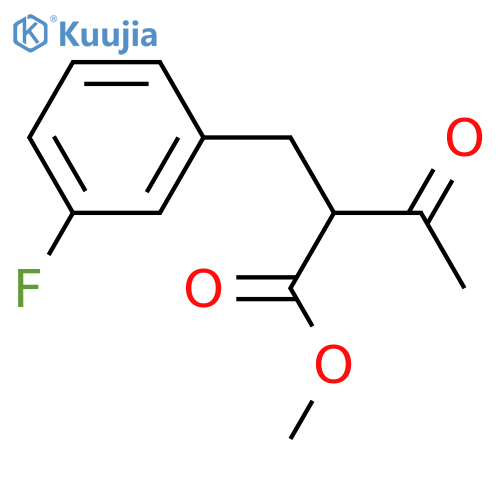 Benzenepropanoic acid, a-acetyl-3-fluoro-, methyl ester structure
