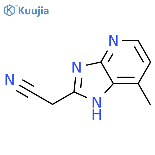2-{7-methyl-3H-imidazo4,5-bpyridin-2-yl}acetonitrile structure