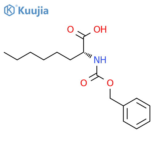 OCTANOIC ACID, 2-[[(PHENYLMETHOXY)CARBONYL]AMINO]-, (2R)- structure