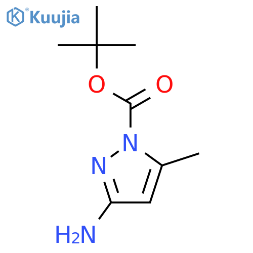 tert-butyl 3-amino-5-methyl-pyrazole-1-carboxylate structure