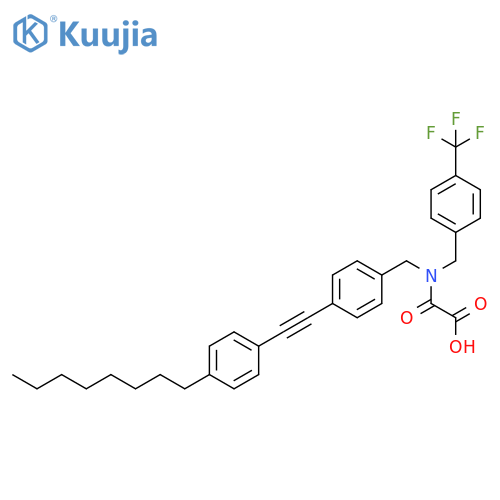 Acetic acid,[[[4-[(4-octylphenyl)ethynyl]phenyl]methyl][[4-(trifluoromethyl)phenyl]methyl]amino]oxo- structure