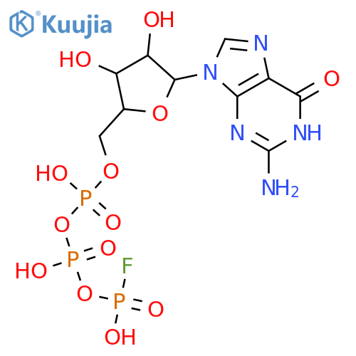 Guanosine5'-(trihydrogen diphosphate), P'-anhydride with phosphorofluoridic acid (9CI) structure