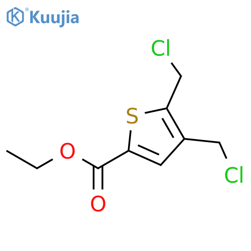 2-THIOPHENECARBOXYLIC ACID, 4,5-BIS(CHLOROMETHYL)-, ETHYL ESTER structure