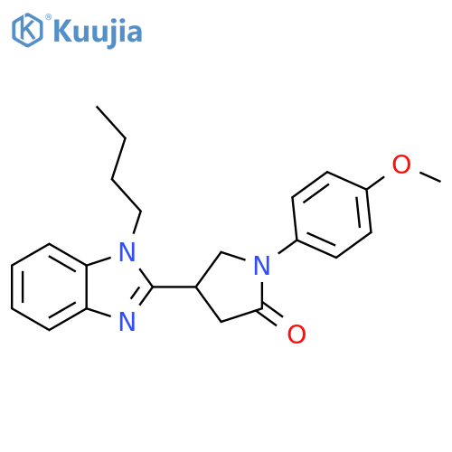 4-(1-butyl-1H-1,3-benzodiazol-2-yl)-1-(4-methoxyphenyl)pyrrolidin-2-one structure