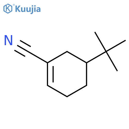 1-Cyclohexene-1-carbonitrile, 5-(1,1-dimethylethyl)- structure