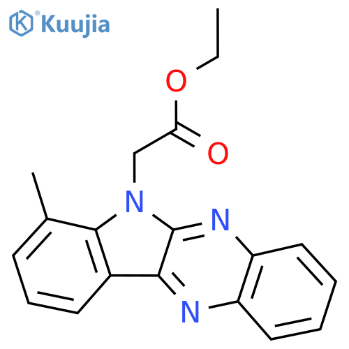 ethyl 2-{7-methyl-6H-indolo2,3-bquinoxalin-6-yl}acetate structure