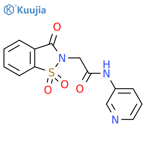 N-(pyridin-3-yl)-2-(1,1,3-trioxo-2,3-dihydro-1lambda6,2-benzothiazol-2-yl)acetamide structure