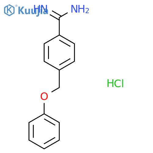 4-(Phenoxymethyl)benzene-1-carboximidamide hydrochloride structure