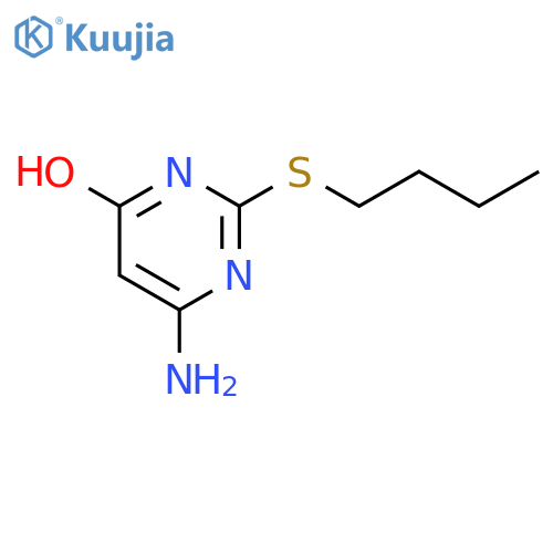 6-amino-2-(butylsulfanyl)pyrimidin-4-ol structure