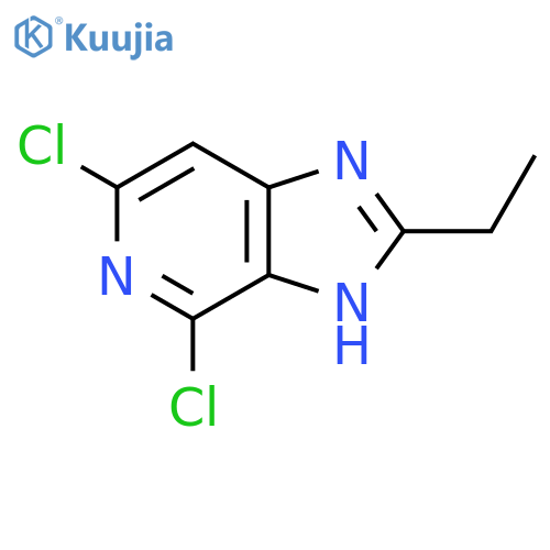 4,6-dichloro-2-ethyl-1H-imidazo4,5-cpyridine structure
